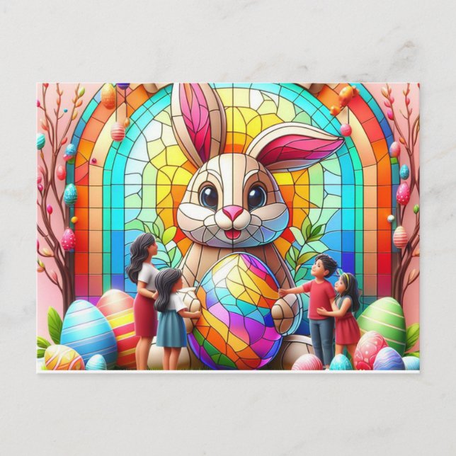 Postal Festiva Resumen de vidrio de manteca de pascua (Anverso)