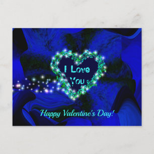 Postal Festiva Resumen del corazón 3D, te amo