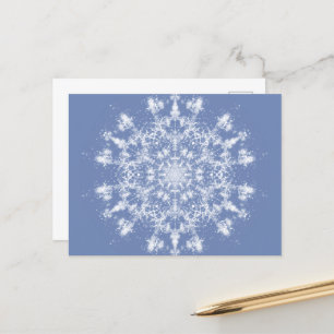 Postal Festiva Resumen del pastel de nieve fractal de Lacy sobre 