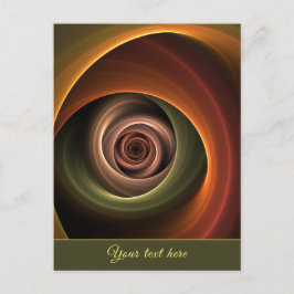 Postal Festiva Resumen espiral 3D Colores cálidos Texto fractal m