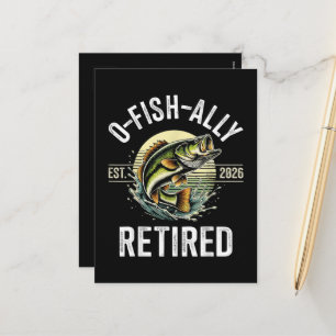 Postal Festiva Retirado O-Fish-Ally 2026 Pescador Pesca