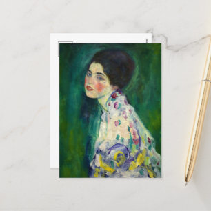 Postal Festiva Retrato de una dama por Gustav Klimt