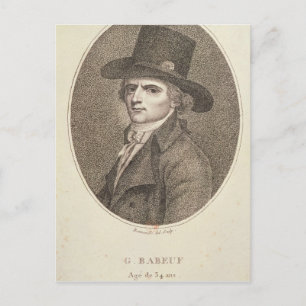Postal Festiva Retrato del medallón de Francois Noel