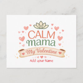 Postal Festiva Retro Calm Mama My Valentine Lotus Hearts 