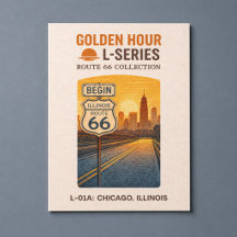 Retro Chicago Illinois Ruta 66 Punto de Partida La