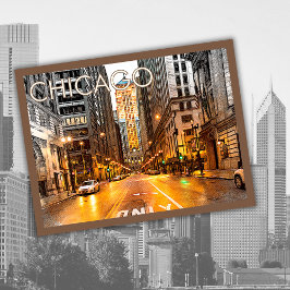 Postal Festiva Retro Chicago USA America Illinois Travel