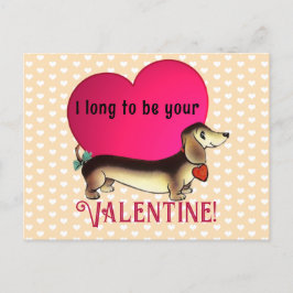 Postal Festiva Retro Dachshund Valentine