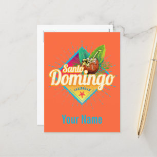 Postal Festiva Retro de Santo Domingo Caribe República Dominicana