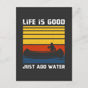 Postal Festiva Retro Necesito Un Buen Kayaker De Paddling