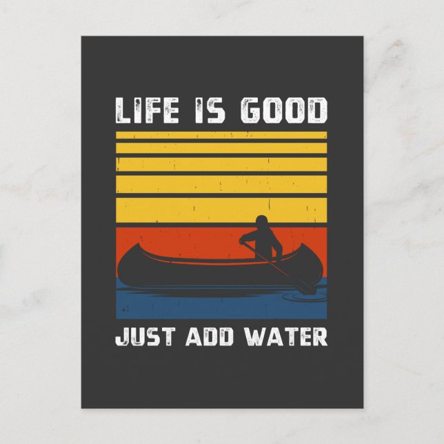 Postal Festiva Retro Necesito Un Buen Kayaker De Paddling (Anverso)