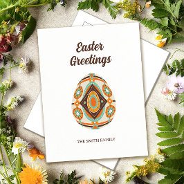 Postal Festiva Retro Painted Easter Egg 