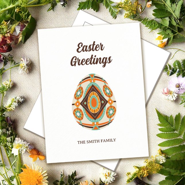 Postal Festiva Retro Painted Easter Egg  (Subido por el creador)