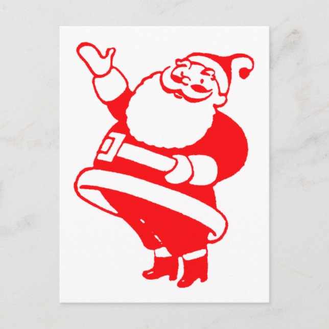 Postal Festiva Retro Santa (Anverso)
