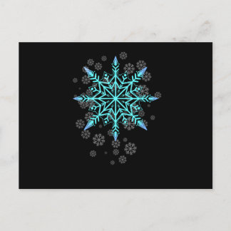 Postal Festiva Retro Snowflake para mujeres