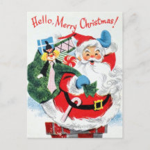 retro vintage Christmas Santa
