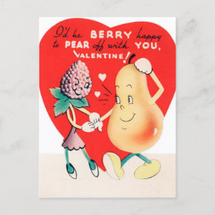 Postal Festiva retro vintage Valentine