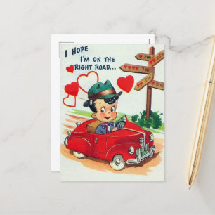 Postal Festiva retro vintage Valentman