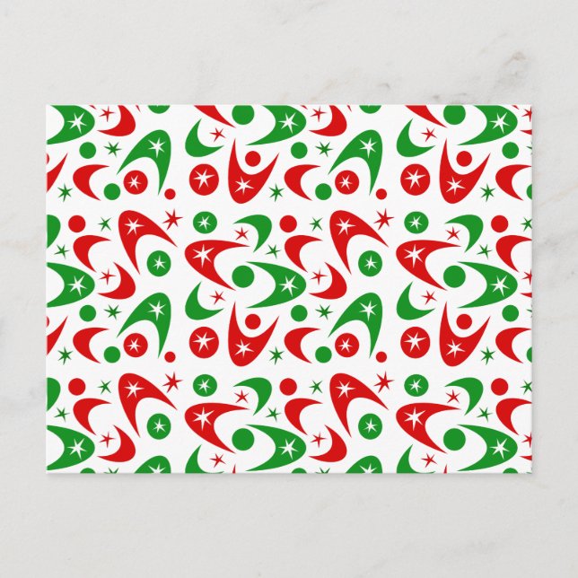 Postal Festiva Retro Xmas Boomerangs (Anverso)