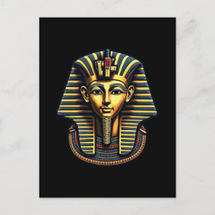 Postal Festiva Rey Faraón Tutankhamun Faraón Antiguo Egipto