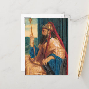 Postal Festiva Rey Salomón por Simeon Solomon