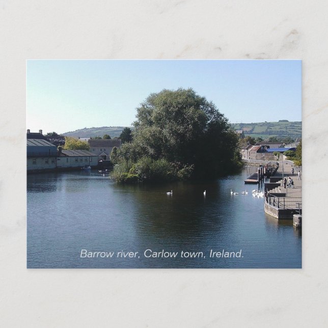 Postal Festiva Río Barrow cerca de la ciudad de Carlow, Irlanda d (Anverso)