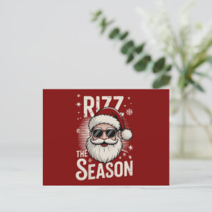 Postal Festiva Rizz La Temporada Santa Claus Rizzmas Graciosas Na