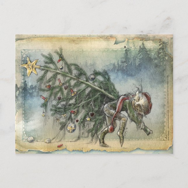 Postal Festiva Robando Navidades (Anverso)