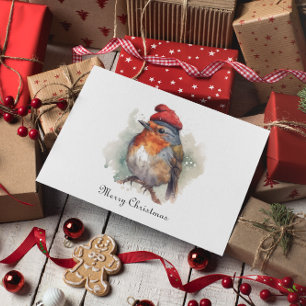 Postal Festiva Robin Winter Delight, personalizado