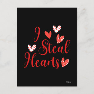 Postal Festiva Robo corazones Valentine