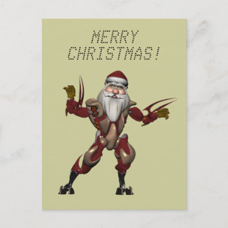 Postal Festiva Robo Santa