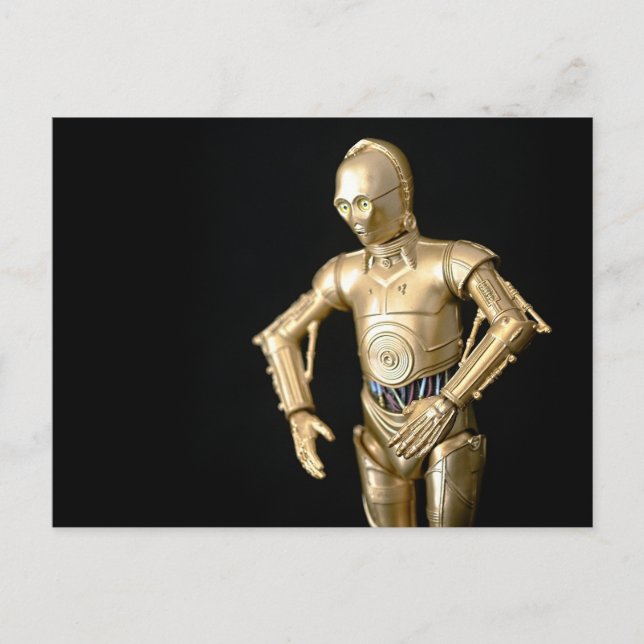 Postal Festiva Robot fotográfico de juguetes de Guay (Anverso)