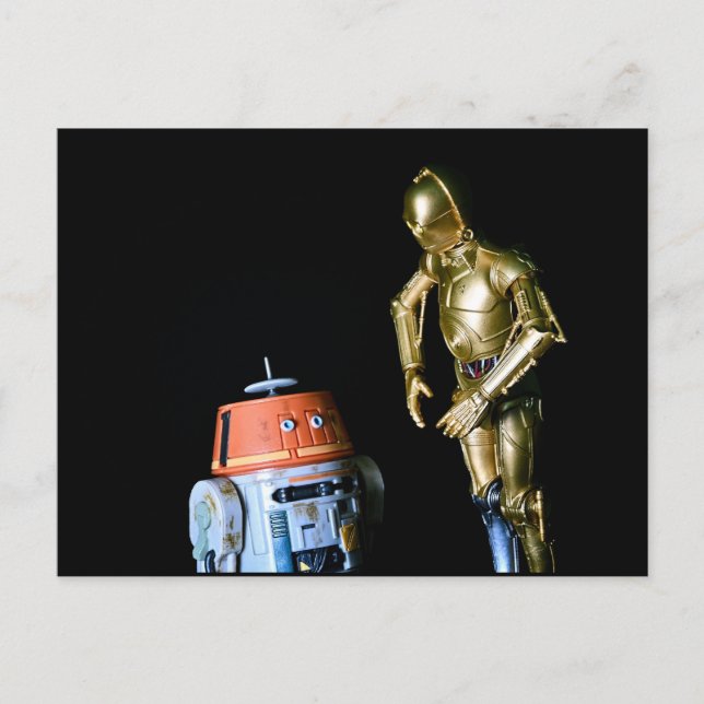 Postal Festiva Robot fotográfico de juguetes de Guay (Anverso)