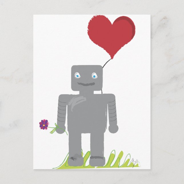 Postal Festiva Robot Love Valentine (Anverso)