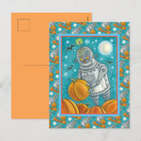 ROBOT PICKING PUMPKINS , HOMBRE MECÁNICO DE HALLOW