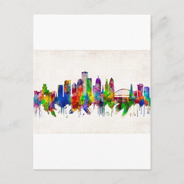 Postal Festiva Rochester New York Skyline (Anverso)