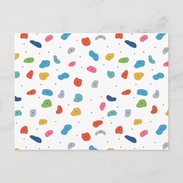 Postal Festiva Rock Climbing Cute Kids Colorful (Anverso)