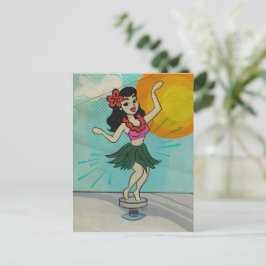 Postal Festiva Rock el Chica Hula