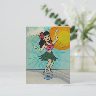 Postal Festiva Rock el Chica Hula