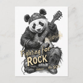 Postal Festiva Rocker Panda dice: Luchando por el Rock en un