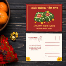 Rojo Banh Chung Tet 2026 Año del Caballo Vietnam