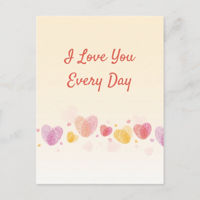 Postal Festiva Romance Fingerprint Love Heart (Anverso)