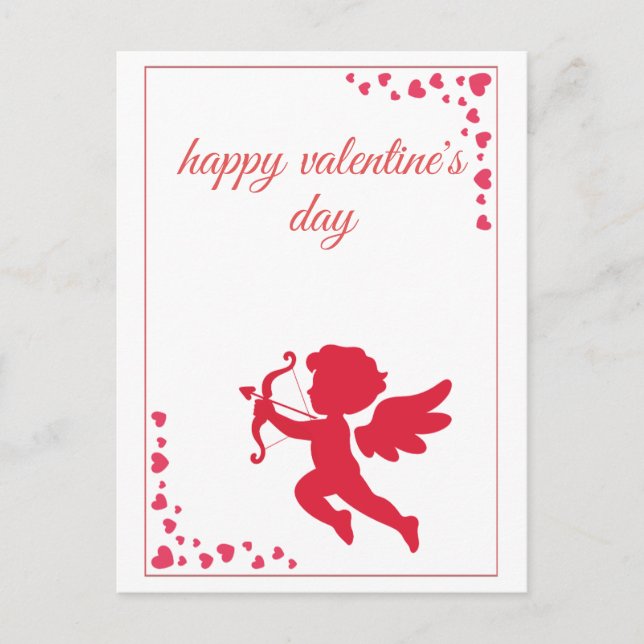 Postal Festiva Romantic Angle of Love Cupide Valentine’s Day (Anverso)