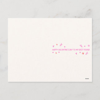 Postal Festiva Romantic Valentine’s Day To My best Friend Card