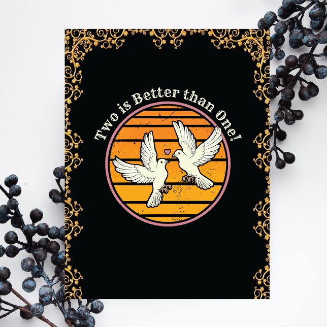 Postal Festiva Románticos Aves Dos Mejor Que Un Valentín (Subido por el creador)