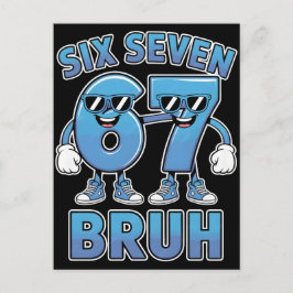 Postal Festiva Ropa con la frase "Bruh 67" Meme Divertido Script