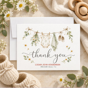 Postal Festiva Ropa de flores silvestres Cumpleaños de niños neut