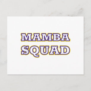Postal Festiva Ropa divertida del escuadrón Mamba para amantes de