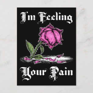 Postal Festiva Rosa rosa con un texto blanco desesperado