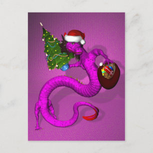 Postal Festiva Rosa Santa Dragon