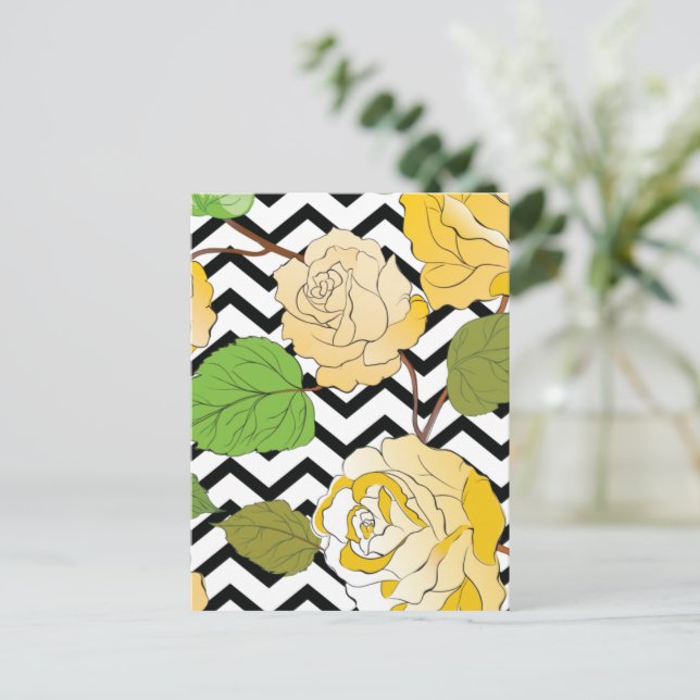 Postal Festiva Rosas 12 (Anverso de pie)